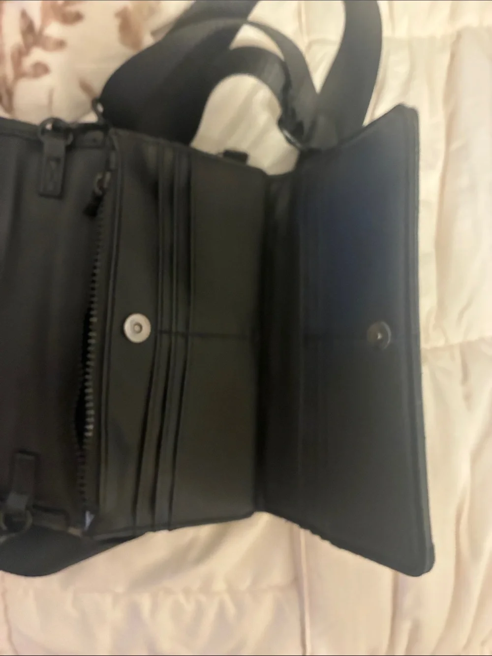 Quilted Black Crossbody Phone Holster - Unbranded